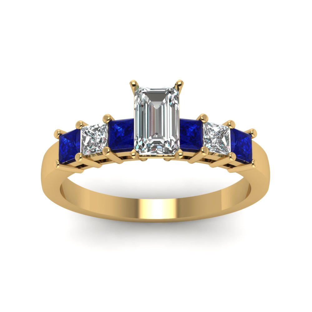 yellow-gold-emerald-white-diamond-engagement-wedding-ring-with-blue-sapphire-in-prong-set-FDENS1027EMRGSABLANGLE5-NL-YG