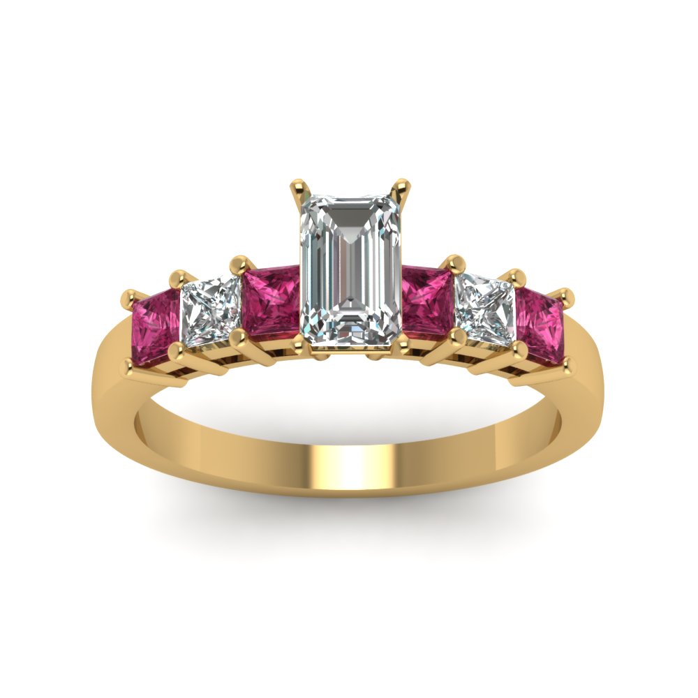 yellow-gold-emerald-white-diamond-engagement-wedding-ring-with-dark-pink-sapphire-in-prong-set-FDENS1027EMRGSADRPIANGLE5-NL-YG_54bc7d9e-f04e-4faf-81fc-1b0074388ead