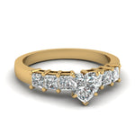 Load image into Gallery viewer, yellow-gold-heart-white-diamond-engagement-wedding-ring-in-prong-set-FDENS1027HTR-Nl-YG_422d85fd-664d-4845-b70f-ea436ffafff7
