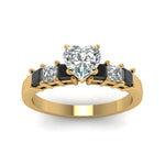 Load image into Gallery viewer, yellow-gold-heart-white-diamond-engagement-wedding-ring-with-black-diamond-in-prong-set-FDENS1027HTRGBLACKANGLE5-NL-YG_a24effe1-9290-4bf8-85dd-aa9561f461d8
