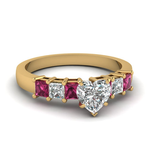 yellow-gold-heart-white-diamond-engagement-wedding-ring-with-dark-pink-sapphire-in-prong-set-FDENS1027HTRGSADRPI-NL-YG