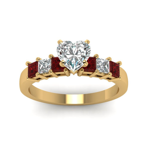 yellow-gold-heart-white-diamond-engagement-wedding-ring-with-red-ruby-in-prong-set-FDENS1027HTRGRUDRANGLE5-NL-YG