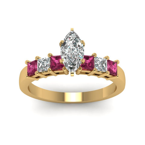 yellow-gold-marquise-white-diamond-engagement-wedding-ring-with-dark-pink-sapphire-in-prong-set-FDENS1027MQRGSADRPIANGLE5-NL-YG