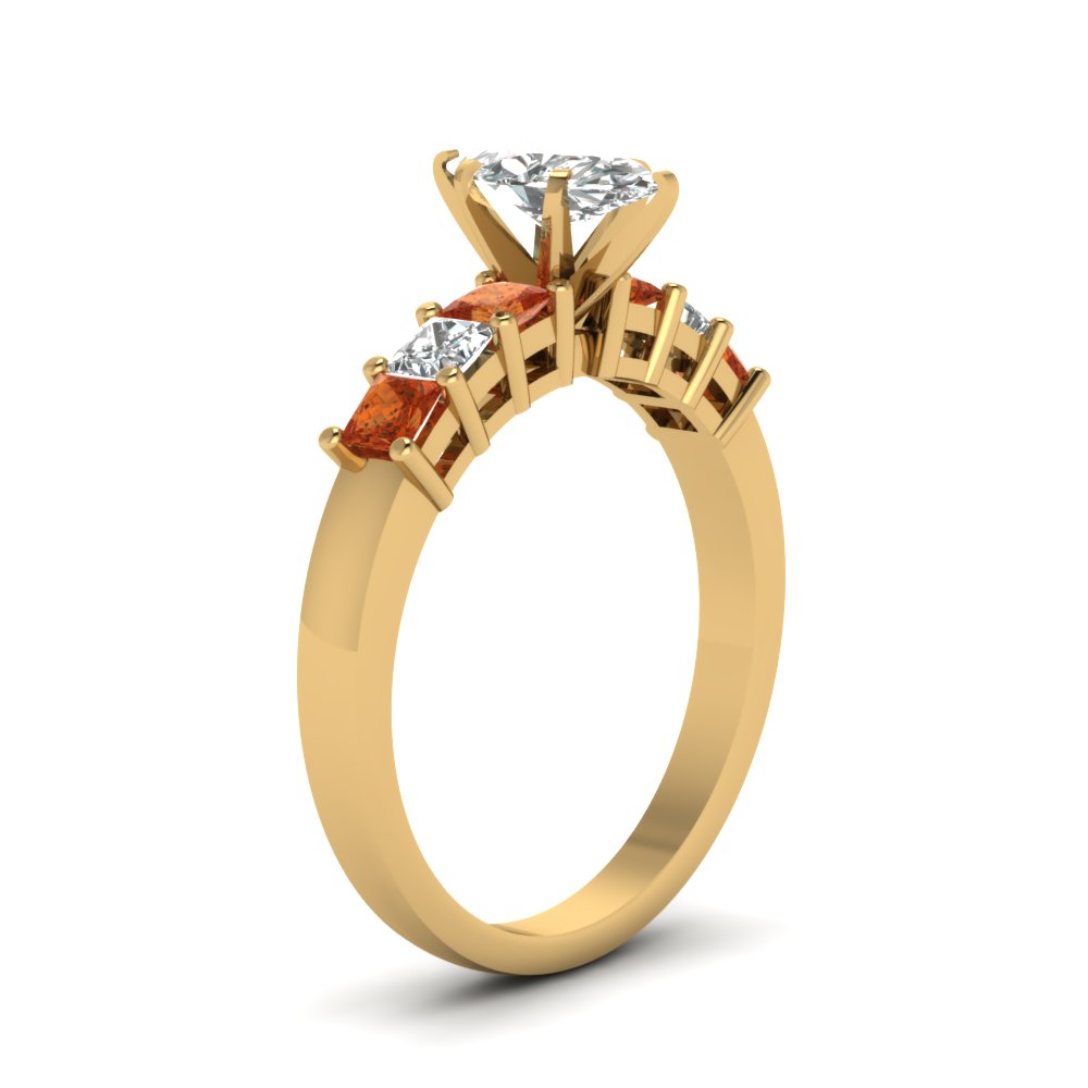 yellow-gold-marquise-white-diamond-engagement-wedding-ring-with-orange-sapphire-in-prong-set-FDENS1027MQRGSAORANGLE2-NL-YG