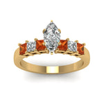 Load image into Gallery viewer, yellow-gold-marquise-white-diamond-engagement-wedding-ring-with-orange-sapphire-in-prong-set-FDENS1027MQRGSAORANGLE5-NL-YG

