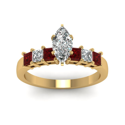 yellow-gold-marquise-white-diamond-engagement-wedding-ring-with-red-ruby-in-prong-set-FDENS1027MQRGRUDRANGLE5-NL-YG