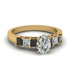 Load image into Gallery viewer, yellow-gold-oval-white-diamond-engagement-wedding-ring-with-black-diamond-in-prong-set-FDENS1027OVRGBLACK-NL-YG