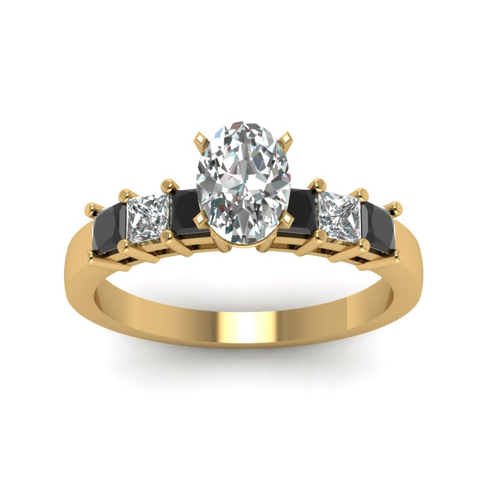 yellow-gold-oval-white-diamond-engagement-wedding-ring-with-black-diamond-in-prong-set-FDENS1027OVRGBLACKANGLE5-NL-YG