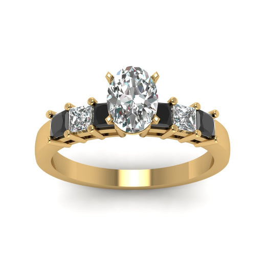 yellow-gold-oval-white-diamond-engagement-wedding-ring-with-black-diamond-in-prong-set-FDENS1027OVRGBLACKANGLE5-NL-YG