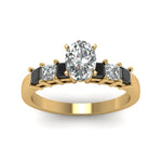 Load image into Gallery viewer, yellow-gold-oval-white-diamond-engagement-wedding-ring-with-black-diamond-in-prong-set-FDENS1027OVRGBLACKANGLE5-NL-YG_9544cc00-2317-4df3-a8cd-2b1f91230f6c
