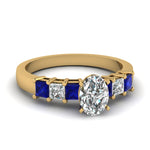 Load image into Gallery viewer, yellow-gold-oval-white-diamond-engagement-wedding-ring-with-blue-sapphire-in-prong-set-FDENS1027OVRGSABL-NL-YG
