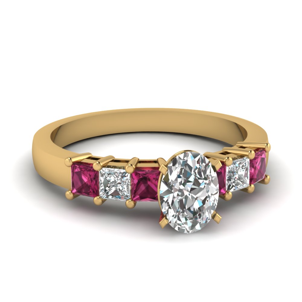 yellow-gold-oval-white-diamond-engagement-wedding-ring-with-dark-pink-sapphire-in-prong-set-FDENS1027OVRGSADRPI-NL-YG