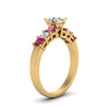 Load image into Gallery viewer, yellow-gold-oval-white-diamond-engagement-wedding-ring-with-dark-pink-sapphire-in-prong-set-FDENS1027OVRGSADRPIANGLE2-NL-YG