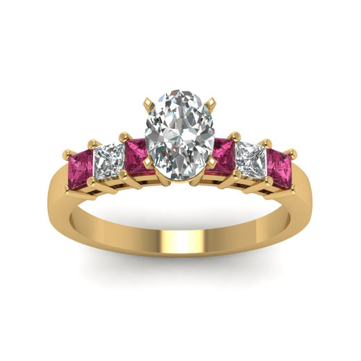yellow-gold-oval-white-diamond-engagement-wedding-ring-with-dark-pink-sapphire-in-prong-set-FDENS1027OVRGSADRPIANGLE5-NL-YG