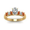 Load image into Gallery viewer, yellow-gold-oval-white-diamond-engagement-wedding-ring-with-orange-sapphire-in-prong-set-FDENS1027OVRGSAORANGLE5-NL-YG