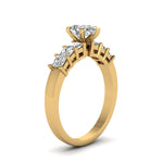 Load image into Gallery viewer, yellow-gold-pear-white-diamond-engagement-wedding-ring-in-prong-set-FDENS1027PERANGLE2-Nl-YG
