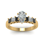 Load image into Gallery viewer, yellow-gold-pear-white-diamond-engagement-wedding-ring-with-black-diamond-in-prong-set-FDENS1027PERGBLACKANGLE5-NL-YG_f5f7cc6f-ba17-47e8-bb62-b33070a396fa
