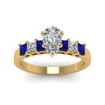 Load image into Gallery viewer, yellow-gold-pear-white-diamond-engagement-wedding-ring-with-blue-sapphire-in-prong-set-FDENS1027PERGSABLANGLE5-NL-YG_71c06a47-d596-4063-9562-c42292fb2797
