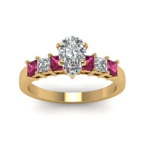 yellow-gold-pear-white-diamond-engagement-wedding-ring-with-dark-pink-sapphire-in-prong-set-FDENS1027PERGSADRPIANGLE5-NL-YG