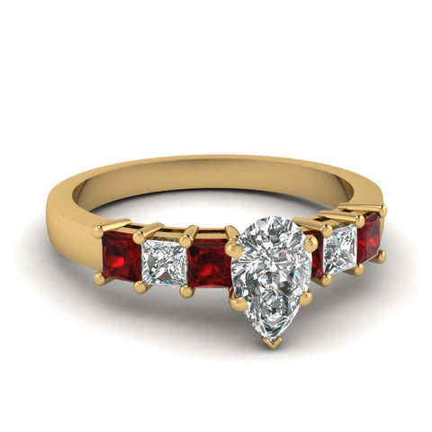 yellow-gold-pear-white-diamond-engagement-wedding-ring-with-red-ruby-in-prong-set-FDENS1027PERGRUDR-NL-YG