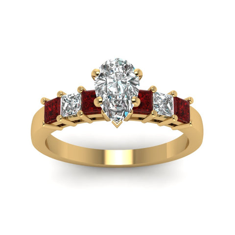 yellow-gold-pear-white-diamond-engagement-wedding-ring-with-red-ruby-in-prong-set-FDENS1027PERGRUDRANGLE5-NL-YG