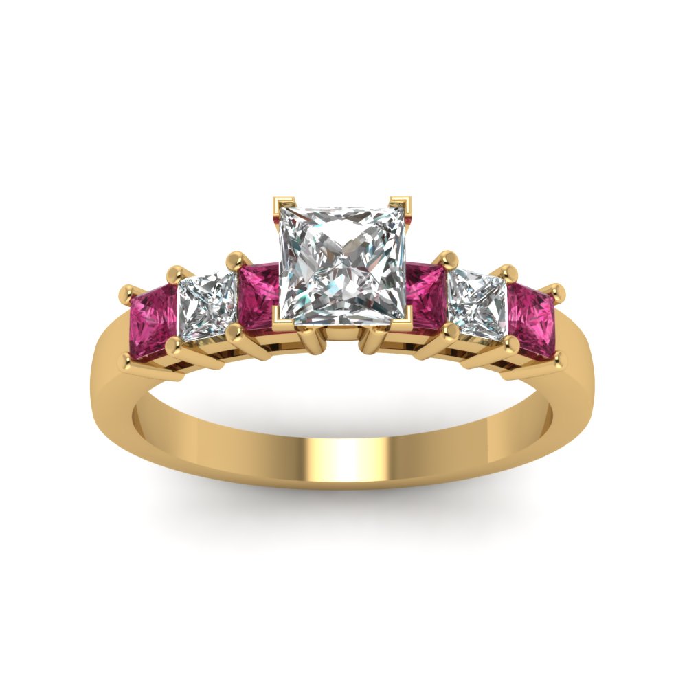 yellow-gold-princess-white-diamond-engagement-wedding-ring-with-dark-pink-sapphire-in-prong-set-FDENS1027PRRGSADRPIANGLE5-NL-YG