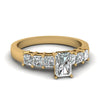 Load image into Gallery viewer, yellow-gold-radiant-white-diamond-engagement-wedding-ring-in-prong-set-FDENS1027RAR-Nl-YG
