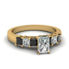 Load image into Gallery viewer, yellow-gold-radiant-white-diamond-engagement-wedding-ring-with-black-diamond-in-prong-set-FDENS1027RARGBLACK-NL-YG