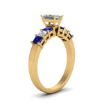 Load image into Gallery viewer, yellow-gold-radiant-white-diamond-engagement-wedding-ring-with-blue-sapphire-in-prong-set-FDENS1027RARGSABLANGLE2-NL-YG
