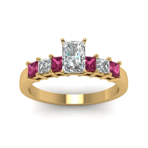 yellow-gold-radiant-white-diamond-engagement-wedding-ring-with-dark-pink-sapphire-in-prong-set-FDENS1027RARGSADRPIANGLE5-NL-YG