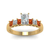 Load image into Gallery viewer, yellow-gold-radiant-white-diamond-engagement-wedding-ring-with-orange-sapphire-in-prong-set-FDENS1027RARGSAORANGLE5-NL-YG