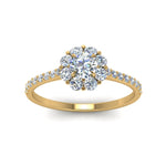 Load image into Gallery viewer, yellow-gold-round-white-diamond-engagement-wedding-ring-in-prong-set-FD122092RORANGLE5-NL-YG
