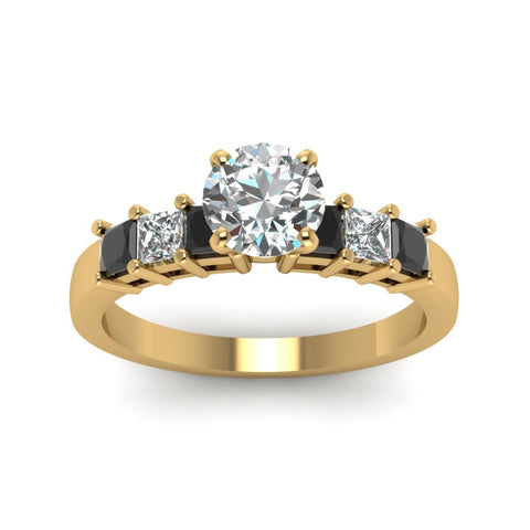 yellow-gold-round-white-diamond-engagement-wedding-ring-with-black-diamond-in-prong-set-FDENS1027RORGBLACKANGLE5-NL-YG_54388fac-cd5e-4e9d-a6a0-c82a26a58ec5