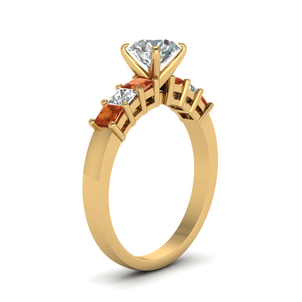 yellow-gold-round-white-diamond-engagement-wedding-ring-with-orange-sapphire-in-prong-set-FDENS1027RORGSAORANGLE2-NL-YG_bf1780d6-2b27-430e-9a72-cd372e6f4e14