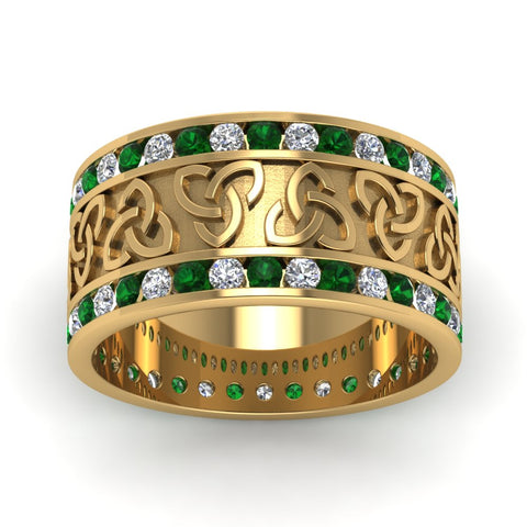yellow-gold-round-white-diamond-mens-wedding-band-with-green-emerald-in-channel-set-FDDB1337BGEMGRANGLE5-NL-YG.jpg