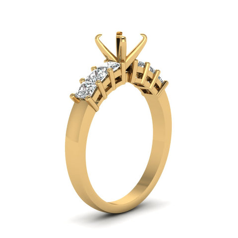 7 Stone Classic Semi Mount Engagement Ring