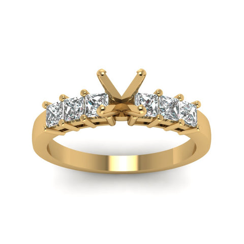 7 Stone Classic Semi Mount Engagement Ring