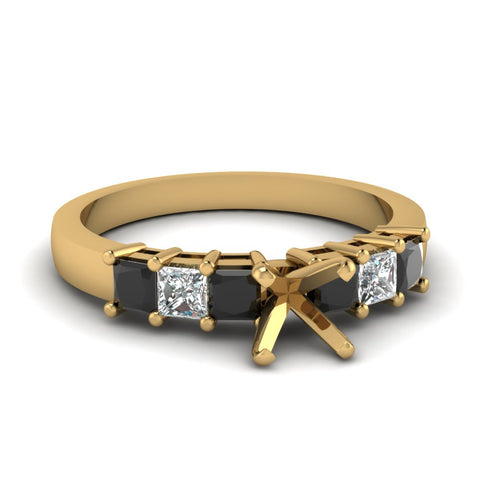 7 Stone Classic Semi Mount Engagement Ring