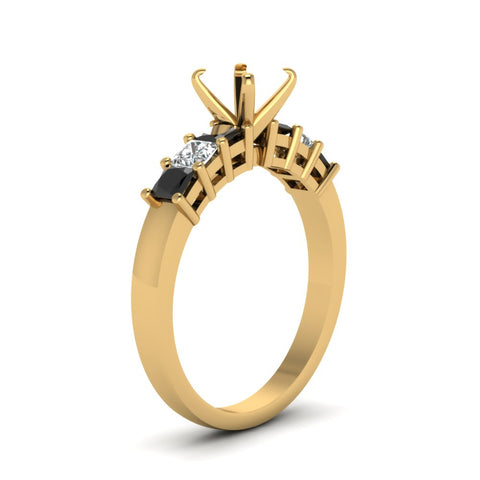 7 Stone Classic Semi Mount Engagement Ring