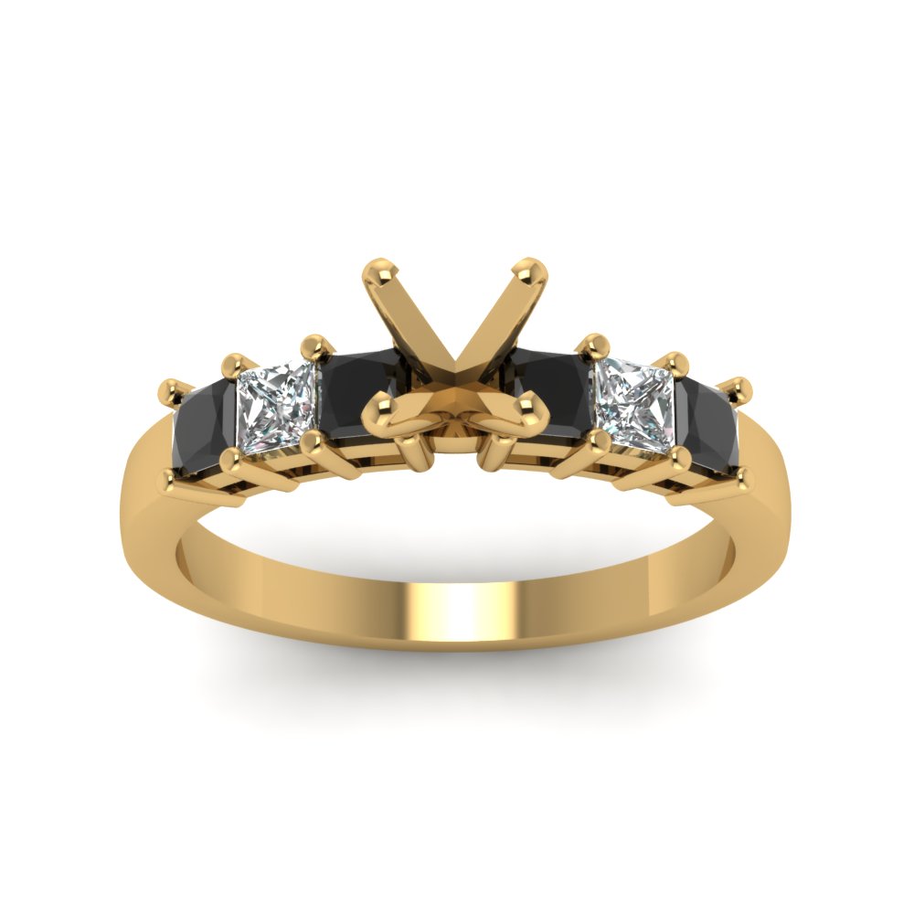 7 Stone Classic Semi Mount Engagement Ring