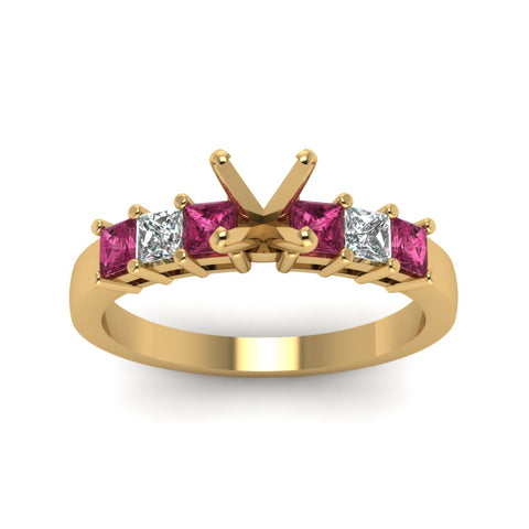 7 Stone Classic Semi Mount Engagement Ring