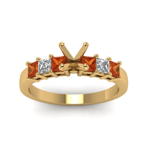 7 Stone Classic Semi Mount Engagement Ring