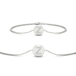 Load image into Gallery viewer, Alphabet disc diamond bracelet
