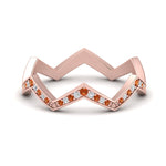 Load image into Gallery viewer, zig-zag-eternity-stack-orange-sapphire-wedding-band-in-rose-gold-FD10476BGSAOR-NL-RG.jpg
