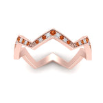 Load image into Gallery viewer, zig-zag-eternity-stack-orange-sapphire-wedding-band-in-rose-gold-FD10476BGSAOR-NL-RG.jpg
