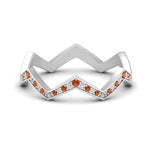 Load image into Gallery viewer, zig-zag-eternity-stack-orange-sapphire-wedding-band-in-white-gold-FD10476BGSAOR-NL-WG.jpg
