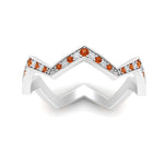 Load image into Gallery viewer, zig-zag-eternity-stack-orange-sapphire-wedding-band-in-white-gold-FD10476BGSAOR-NL-WG.jpg
