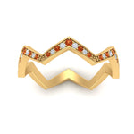 Load image into Gallery viewer, zig-zag-eternity-stack-orange-sapphire-wedding-band-in-yellow-gold-FD10476BGSAOR-NL-YG.jpg
