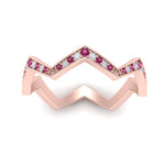 Load image into Gallery viewer, zig-zag-eternity-stack-pink-sapphire-wedding-band-in-rose-gold-FD10476BGSADRPI-NL-RG.jpg
