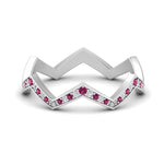 Load image into Gallery viewer, zig-zag-eternity-stack-pink-sapphire-wedding-band-in-white-gold-FD10476BGSADRPI-NL-WG.jpg
